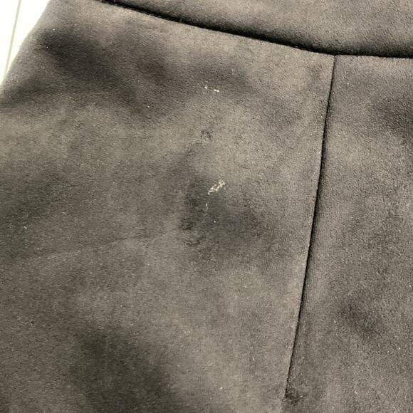 Black Mini Skirt Faux Suede Lace Up - Picture 4 of 4